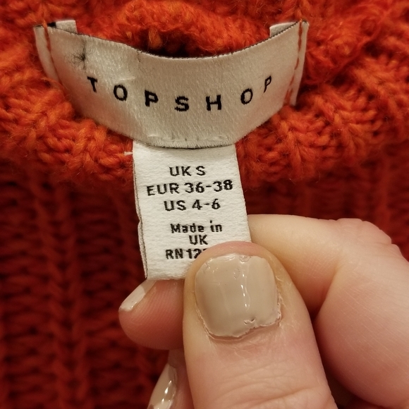 Topshop Ladder Wool Mix Cropped Sweater SZ S NWT - Picture 6 of 10
